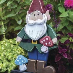 Enchanted Garden™ 27" Wood Gnome With Mushroom