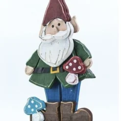 Enchanted Garden™ 27" Wood Gnome With Mushroom -The Thrive Yard Sales 2774257 06