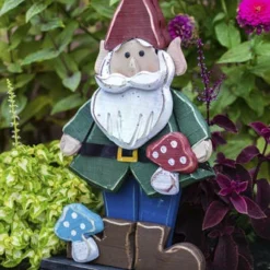 Enchanted Garden™ 27" Wood Gnome With Mushroom -The Thrive Yard Sales 2774257 S