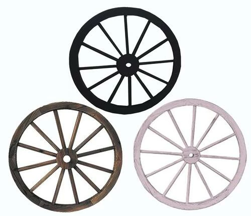 Enchanted Garden™ 23" Wagon Wheel Outdoor Wall Art - Assorted Colors 3 Enchanted Garden™ 23" Wagon Wheel Outdoor Wall Art - Assorted Colors