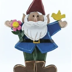 Enchanted Garden™ 27" Wood Gnome With Flower 17 Enchanted Garden™ 27" Wood Gnome With Flower -The Thrive Yard Sales 2774304 02