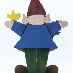 Enchanted Garden™ 27" Wood Gnome With Flower 13 Enchanted Garden™ 27" Wood Gnome With Flower -The Thrive Yard Sales 2774304 04