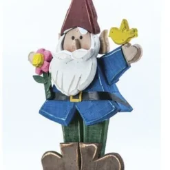 Enchanted Garden™ 27" Wood Gnome With Flower 18 Enchanted Garden™ 27" Wood Gnome With Flower -The Thrive Yard Sales 2774304 06