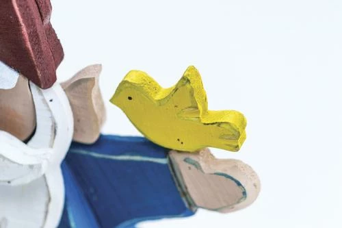 Enchanted Garden™ 27" Wood Gnome With Flower 10 Enchanted Garden™ 27" Wood Gnome With Flower - Image 8