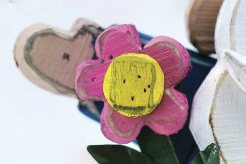 Enchanted Garden™ 27" Wood Gnome With Flower 11 Enchanted Garden™ 27" Wood Gnome With Flower - Image 9