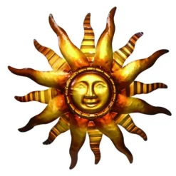 Enchanted Garden™ 24.4" Metal Sun Outdoor Wall Art - Assorted Styles 8 Enchanted Garden™ 24.4" Metal Sun Outdoor Wall Art - Assorted Styles -The Thrive Yard Sales 2774343B