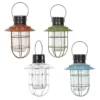Enchanted Garden™ 14" Metal & Glass Solar LED Lantern - Assorted Colors