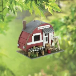 Enchanted Garden™ 7" Red Camper Bird House -The Thrive Yard Sales 2774510scene