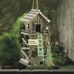 Enchanted Garden™ 13" Ranger Station Bird House -The Thrive Yard Sales 2774517scene