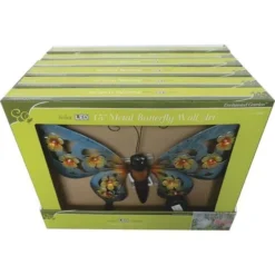Enchanted Garden™ 18.5" Metal Solar Butterfly Outdoor Wall Art - Assorted Styles -The Thrive Yard Sales 2774597PDQ B