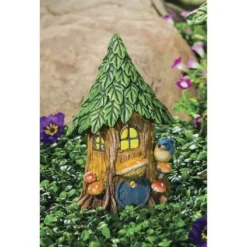 Enchanted Garden™ 9.8" Polystone Lighted Fairy House Statue - Assorted Styles -The Thrive Yard Sales 2774601 ZMN2SPA4349 GreenScene 1800px