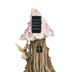 Enchanted Garden™ 9.8" Polystone Lighted Fairy House Statue - Assorted Styles -The Thrive Yard Sales 2774601 ZMN2SPA4349 PinkBack 1800px