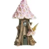Enchanted Garden™ 9.8" Polystone Lighted Fairy House Statue - Assorted Styles -The Thrive Yard Sales 2774601 ZMN2SPA4349 Pink 1800px
