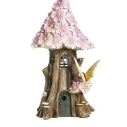 Enchanted Garden™ 9.8" Polystone Lighted Fairy House Statue - Assorted Styles