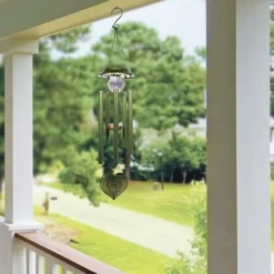 Enchanted Garden® 35" Solar Heart Wind Chime - Assorted Colors -The Thrive Yard Sales 2774654 QLP851A SLR LS 02