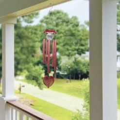 Enchanted Garden® 35" Solar Heart Wind Chime - Assorted Colors -The Thrive Yard Sales 2774654 QLP851A SLR LS 03