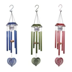Enchanted Garden® 35" Solar Heart Wind Chime - Assorted Colors