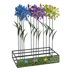Enchanted Garden™ Flower Garden Spinner Stake - Assorted -The Thrive Yard Sales 2774727 2121A FlowerPinwheelAsstDisplay 1800