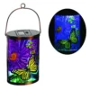 Enchanted Garden™ 14.75" Glass & Metal Solar LED Lantern - Assorted Styles -The Thrive Yard Sales 2774730 wb