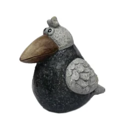 Enchanted Garden™ 11.5" Glazed Crow Statue