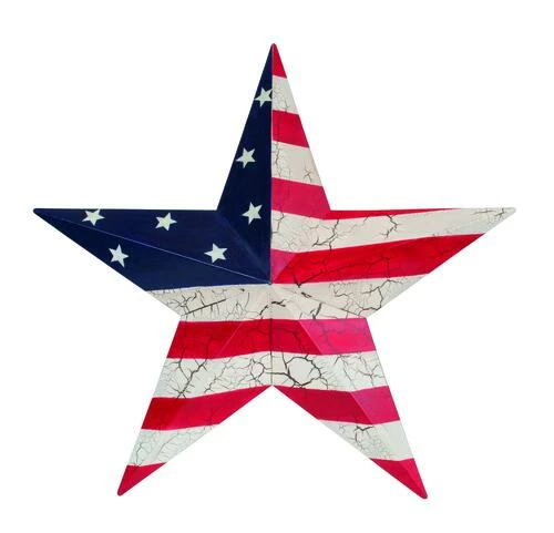 Enchanted Garden™ 23" Metal Patriotic Star Outdoor Wall Art 3 Enchanted Garden™ 23" Metal Patriotic Star Outdoor Wall Art
