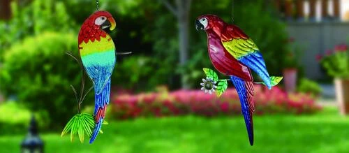 Enchanted Garden™ 17.3" Parrot Outdoor Wall Art - Assorted Styles 3 Enchanted Garden™ 17.3" Parrot Outdoor Wall Art - Assorted Styles