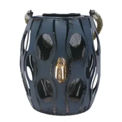 Enchanted Garden™ 7" Retro Metal Solar Light Lantern