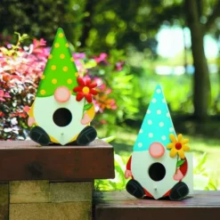 Enchanted Garden 12" Wooden Gnome Bird House - Assorted Styles 10 Enchanted Garden 12" Wooden Gnome Bird House - Assorted Styles -The Thrive Yard Sales 2775092 scene02.jpg