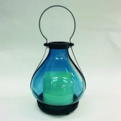 Enchanted Garden™ 6.3" Glass Flameless Candle LED Lantern - Assorted Styles -The Thrive Yard Sales 2775135 blue P SF V2