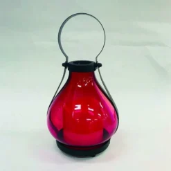 Enchanted Garden™ 6.3" Glass Flameless Candle LED Lantern - Assorted Styles -The Thrive Yard Sales 2775135 red P SF V2