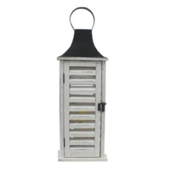 Enchanted Garden™ 21" Wood Shutter Flameless Candle Lantern