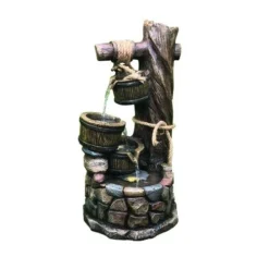 Enchanted Garden™ 22" Tiered Wishing Well Outdoor Water Fountain