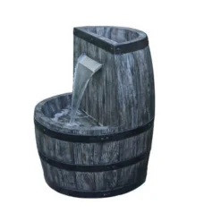 Enchanted Garden™ 23.5" Tiered Whiskey Barrel Outdoor Water Fountain -The Thrive Yard Sales 2775238 P RF