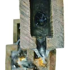 Enchanted Garden™ 35.8" Tiered Wood Block Outdoor Water Fountain -The Thrive Yard Sales 2775240 P TP V2