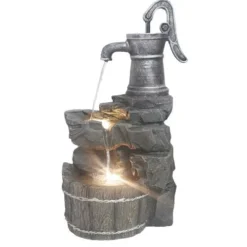 Enchanted Garden™ 20.75" Tiered Water Pump Outdoor Water Fountain