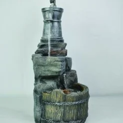 Enchanted Garden™ 20.75" Tiered Water Pump Outdoor Water Fountain -The Thrive Yard Sales 2775245 P LS V2