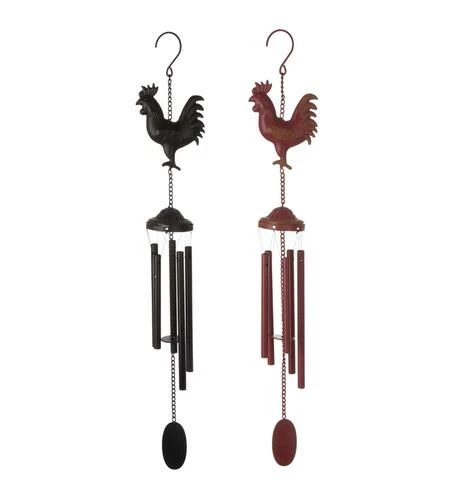Enchanted Garden® 29" Rooster Wind Chime - Assorted Colors 3 Enchanted Garden® 29" Rooster Wind Chime - Assorted Colors