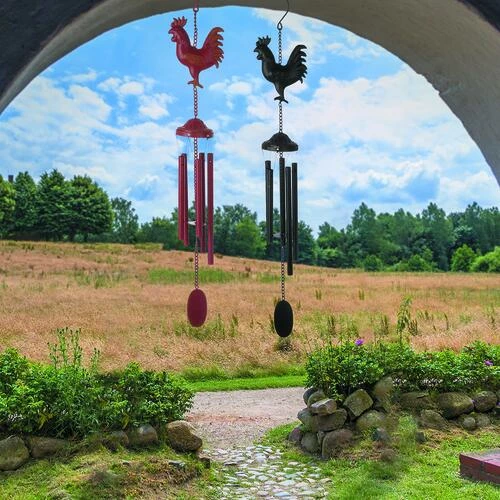Enchanted Garden® 29" Rooster Wind Chime - Assorted Colors 5 Enchanted Garden® 29" Rooster Wind Chime - Assorted Colors - Image 3