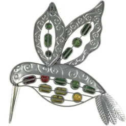 Enchanted Garden™ 16.1" Beads Hummingbird Outdoor Wall Art -The Thrive Yard Sales 2775409 P BK 1800