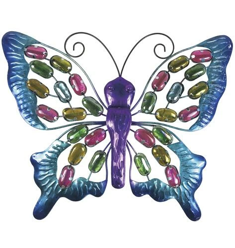Enchanted Garden™ 15.75" Beads Butterfly Outdoor Wall Art 3 Enchanted Garden™ 15.75" Beads Butterfly Outdoor Wall Art