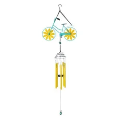 Enchanted Garden® 32.5" Metal Bicycle Wind Chime - Assorted Colors -The Thrive Yard Sales 2775416B