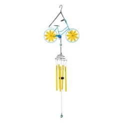 Enchanted Garden® 32.5" Metal Bicycle Wind Chime - Assorted Colors -The Thrive Yard Sales 2775416B backview