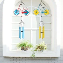 Enchanted Garden® 32.5" Metal Bicycle Wind Chime - Assorted Colors -The Thrive Yard Sales 2775416 scene