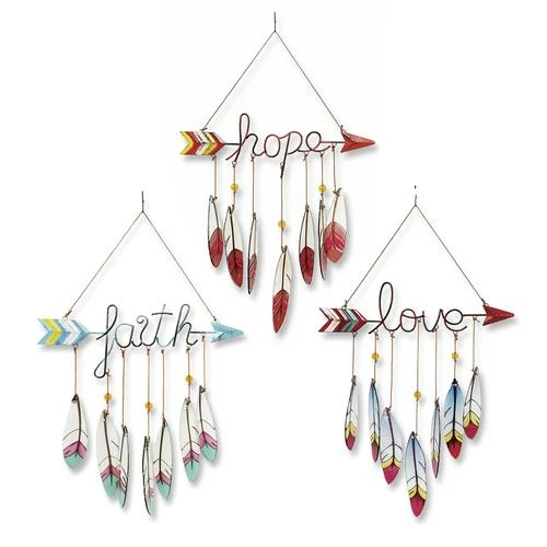 Enchanted Garden® 26" Glass Feather Wind Chime - Assorted Styles 3 Enchanted Garden® 26" Glass Feather Wind Chime - Assorted Styles