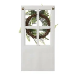Enchanted Garden™ 19.7" Wood Floral Door Outdoor Wall Art - Assorted Styles -The Thrive Yard Sales 2775420B backview