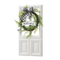 Enchanted Garden™ 19.7" Wood Floral Door Outdoor Wall Art - Assorted Styles -The Thrive Yard Sales 2775420B leftview