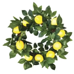 Enchanted Garden™ 22" Meyer Lemon Wreath Outdoor Wall Art