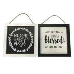 Enchanted Garden™ 10" Wood Square Outdoor Wall Art - Assorted Styles