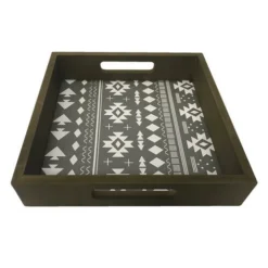 Enchanted Garden™ 11.75" X 6.3" Aztec Printed Wood Tray