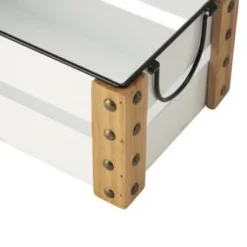 Enchanted Garden™ 15.6" White Metal Enamel Crate -The Thrive Yard Sales 2775449 backview